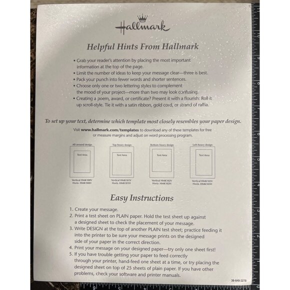 Hallmark Holiday Stationary 30 Sheets Cardinal & Holly Design 36-049-3278 - Picture 2 of 2